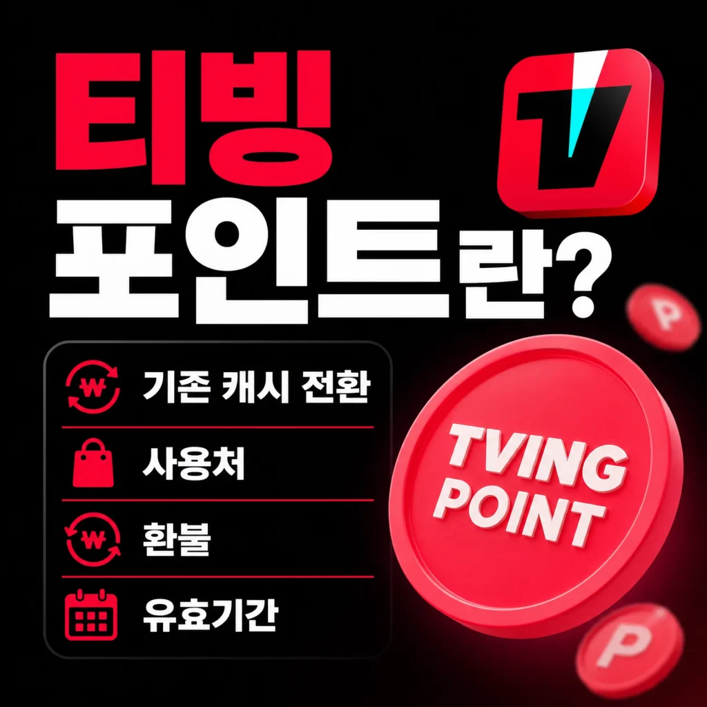 티빙 포인트란? 기존 캐시 전환·사용처·환불·유효기간 총정리